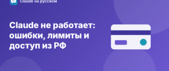 Claude не работает: ошибки, лимиты и доступ из РФ — иллюстрация Claude на русском
