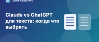 Claude vs ChatGPT для текста: когда что выбрать — иллюстрация Claude на русском